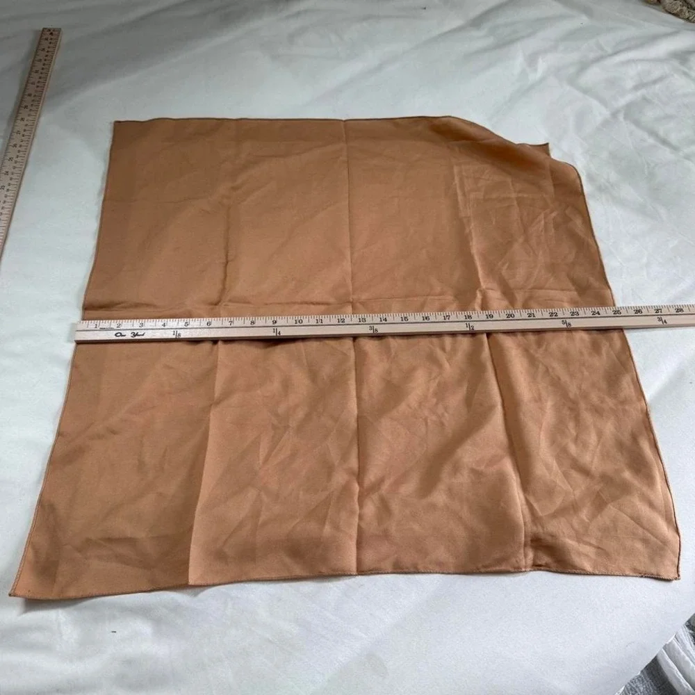 70s tan‎ scarf minimalist solid square bandana style